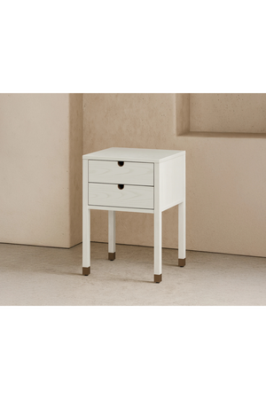 White Wooden 2-Drawer Bedside Table | Liang & Eimil Alcudia | Oroa.com