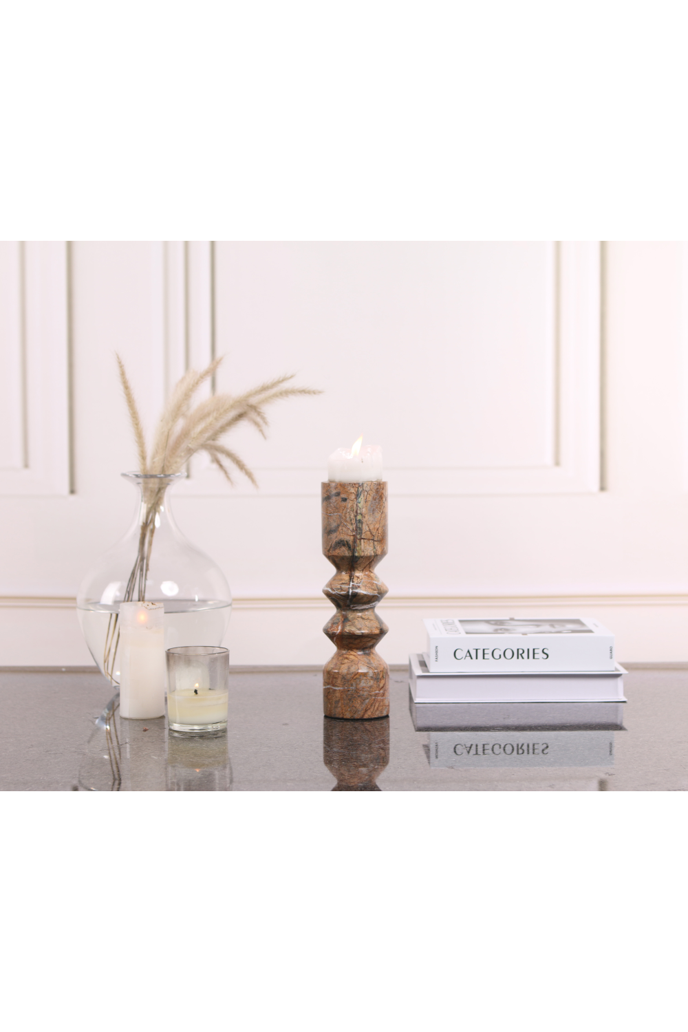 Brown Marble Candle Holder | Liang & Eimil Monorro | Oroa.com