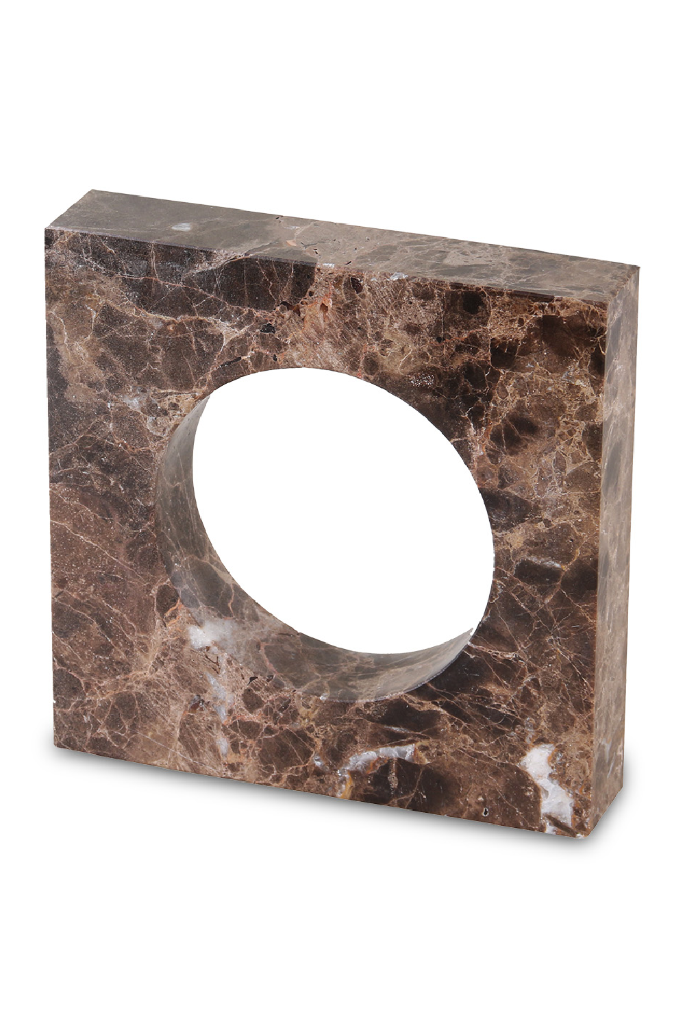 Brown Marble Square Sculpture | Liang & Eimil Nafello | Oroa.com