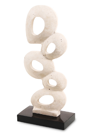 Beige Travertine Stacked Sculpture | Liang & Eimil Stone Flow | Oroa.com
