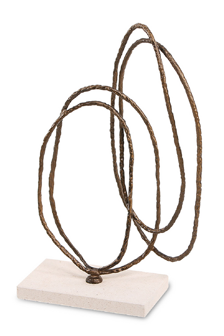 Looped Bronze Marble Sculpture | Liang & Eimil Kinetic Harmony | Oroa.com