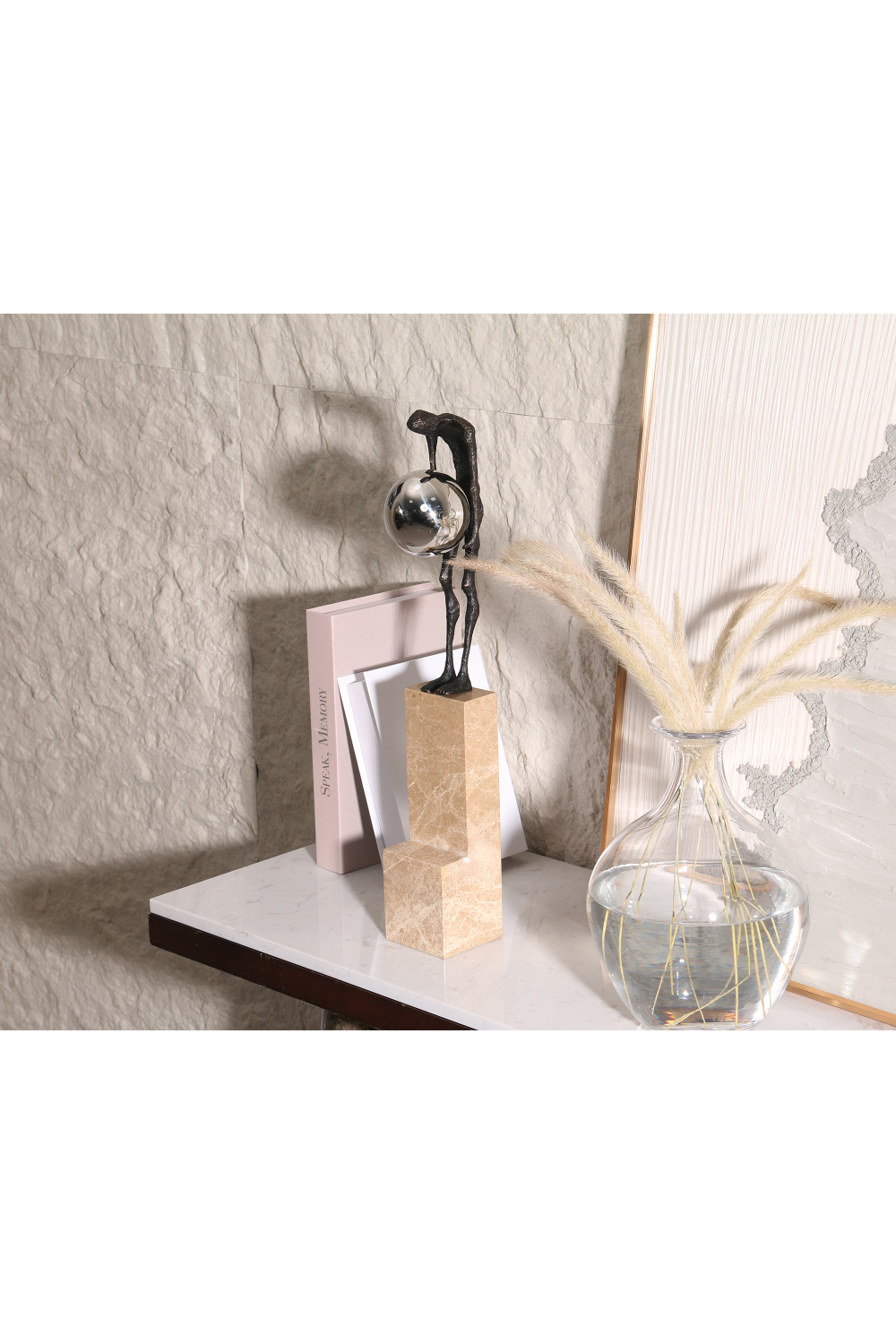 Abstract Human Bronze Sculpture | Liang & Eimil Contemplation | Oroa.com