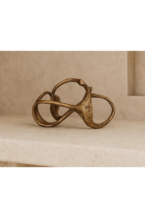 Golden Bronze Looped Sculpture | Liang & Eimil Aion | Oroa.com