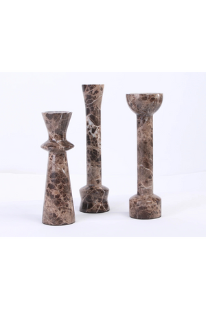 Dark Brown Marble Candle Holder | Liang & Eimil Melora | Oroa.com