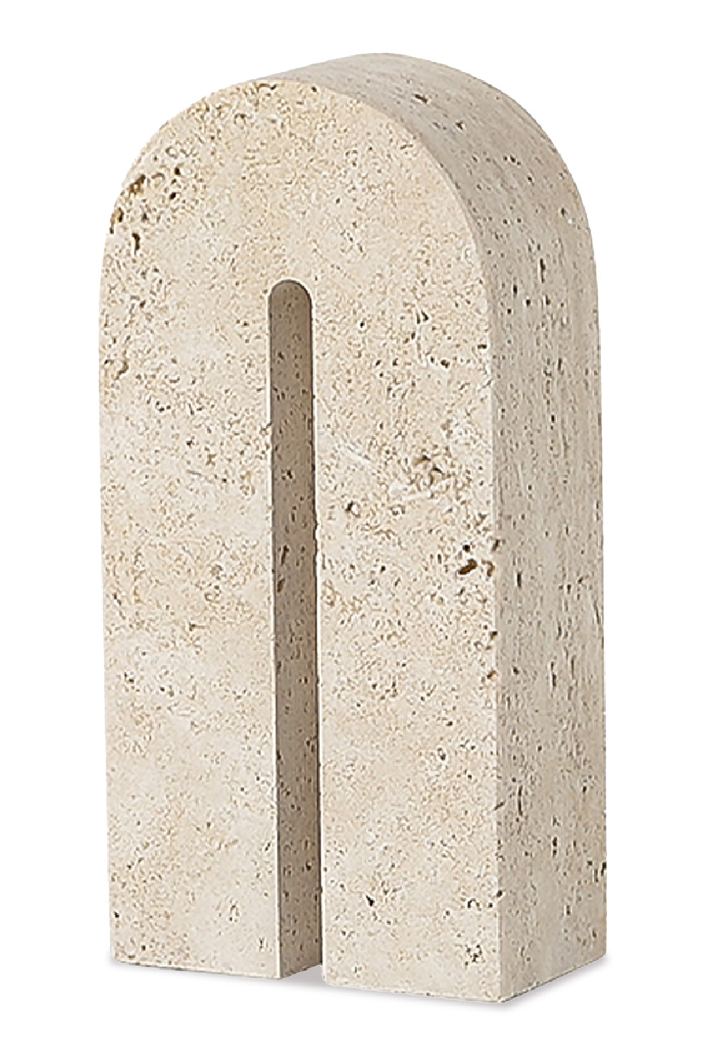 Beige Travertine Arched Sculpture | Liang & Eimil Dolmi | Oroa.com