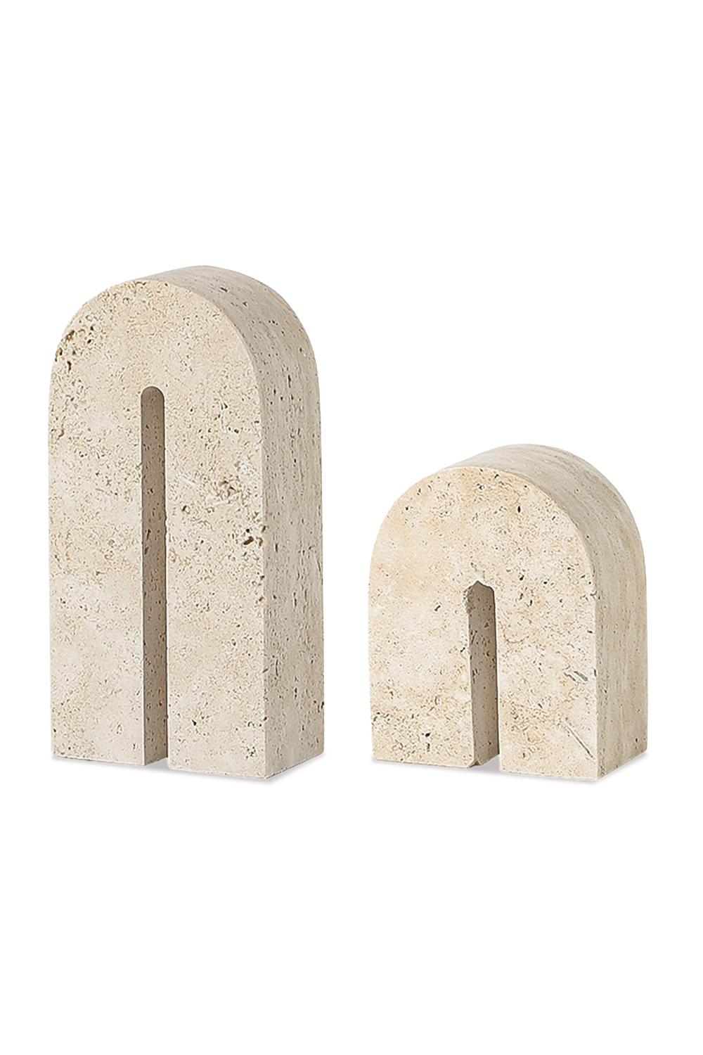 Beige Travertine Arched Sculpture | Liang & Eimil Dolmi