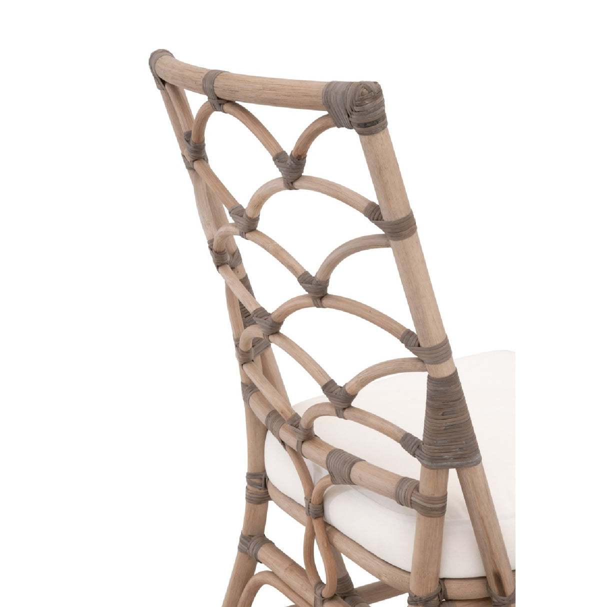   Matte Gray Rattan Dining Chairs (2) | Oroa.com