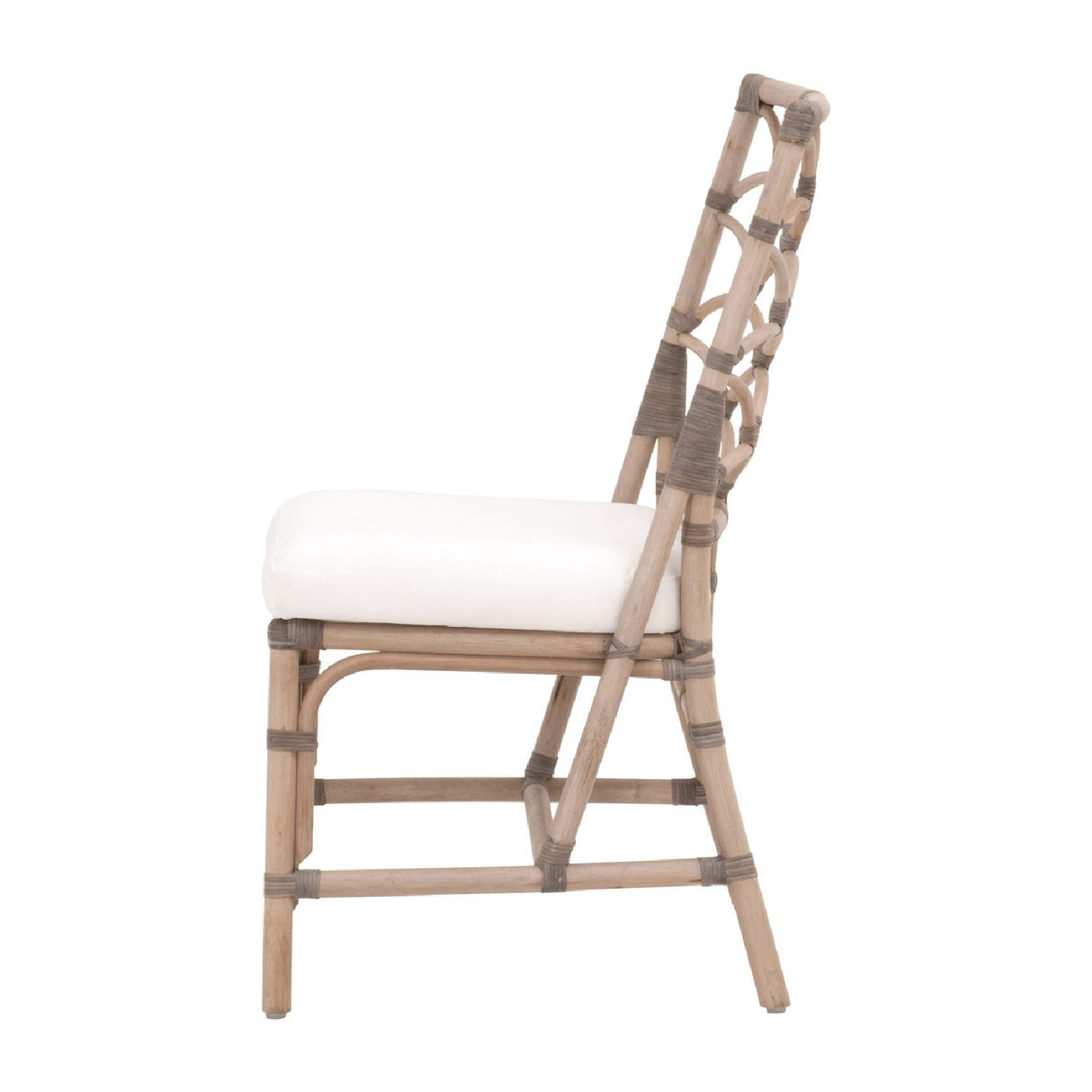  Matte Gray Rattan Dining Chairs (2) | Oroa.com