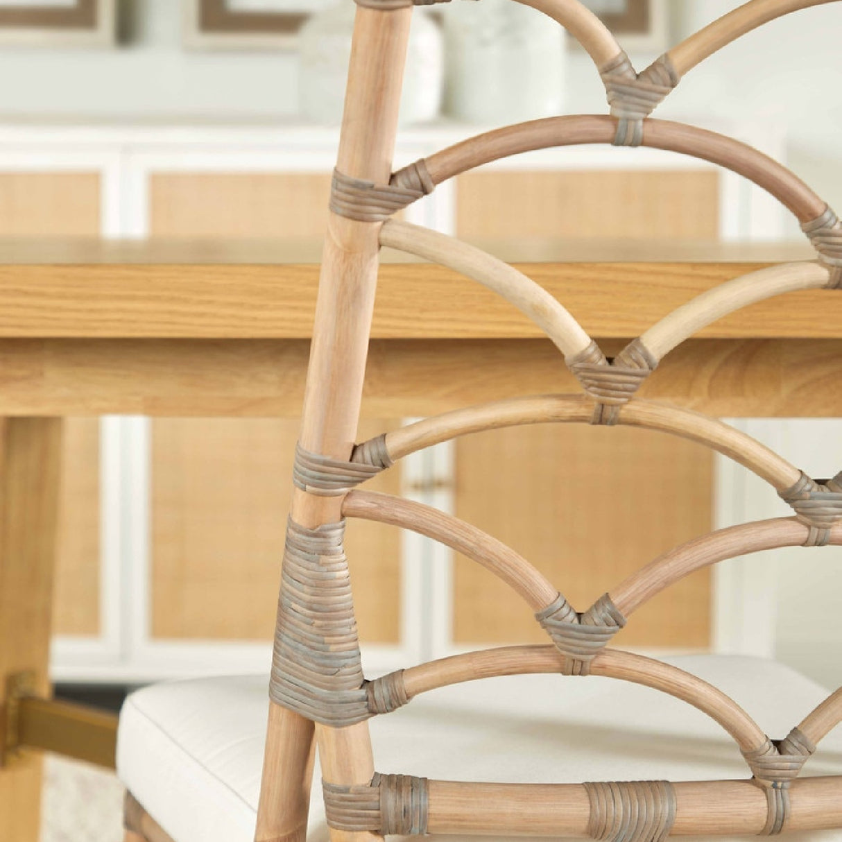   Matte Gray Rattan Dining Chairs (2) | Oroa.com