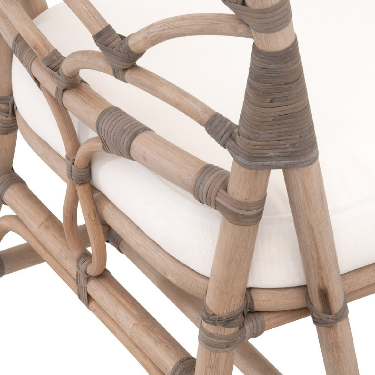   Matte Gray Rattan Dining Chairs (2) | Oroa.com