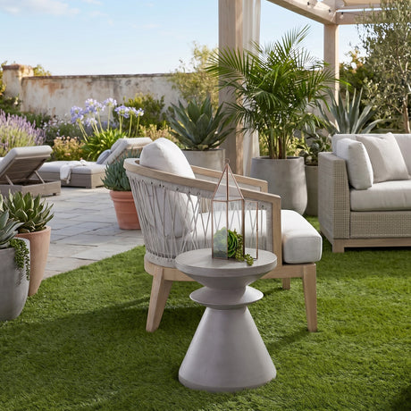   Gray Concrete Indoor/Outdoor Accent Table | Oroa.com