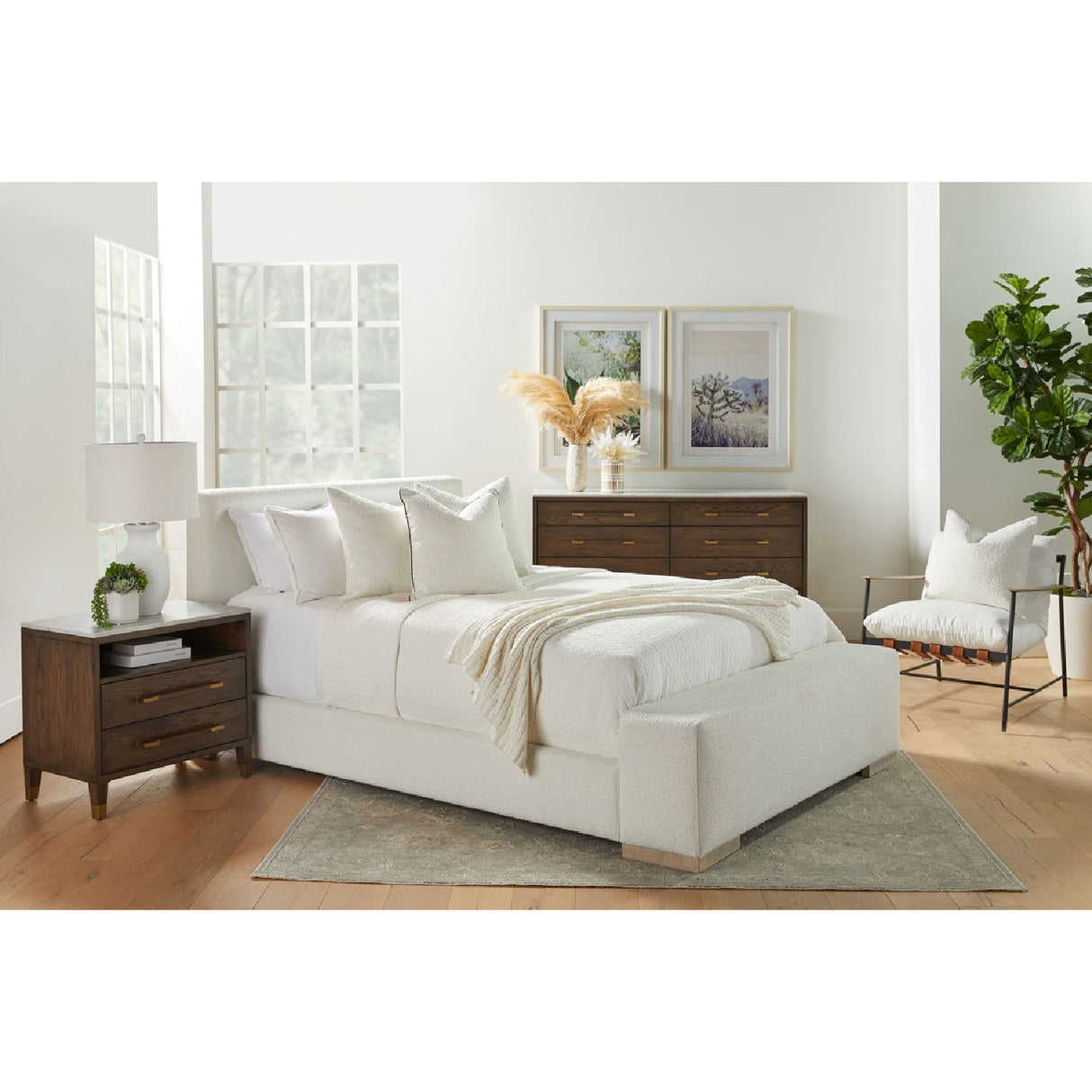   Marble Top Oak 2-Drawer Nightstand | Oroa.com