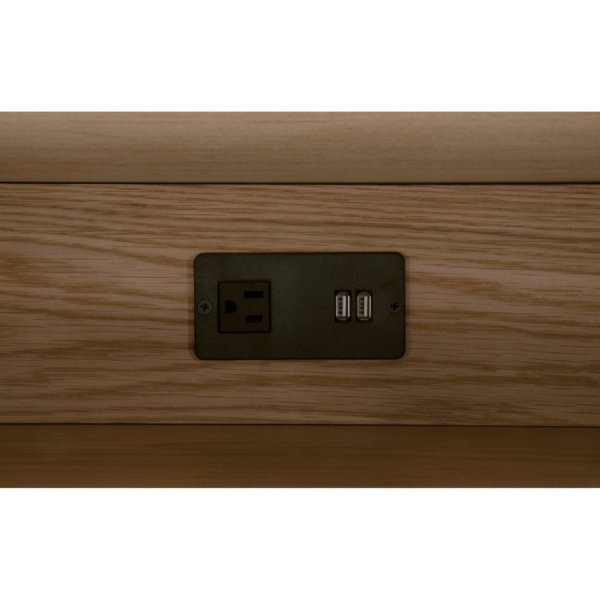   Marble Top Oak 2-Drawer Nightstand | Oroa.com