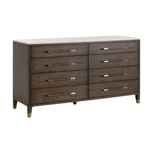   Brown Oak 8-Drawer Double Dresser | Oroa.com