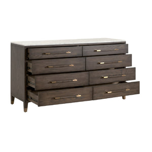   Brown Oak 8-Drawer Double Dresser | Oroa.com