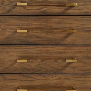   Brown Oak 8-Drawer Double Dresser | Oroa.com