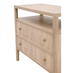   2-Drawer Oak Nightstand L | Oroa.com