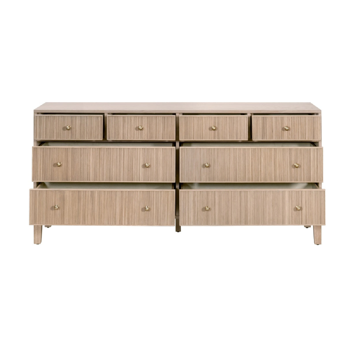   8-Drawer Oak Double Dresser | Oroa.com
