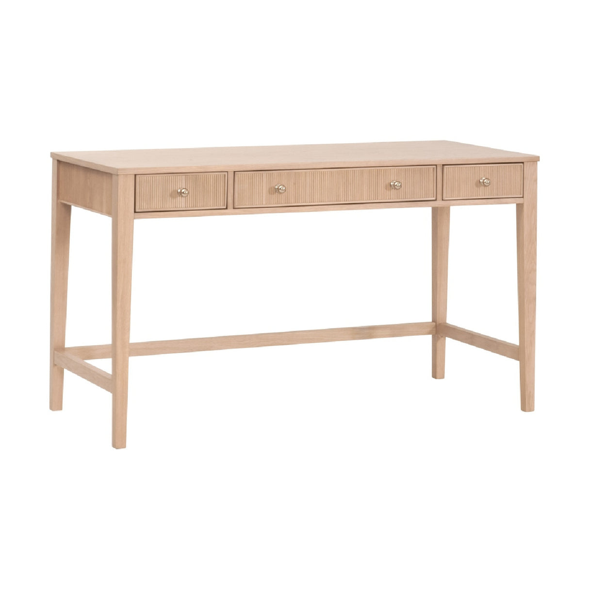  Natural Oak 3-Drawer Desk | Oroa.com