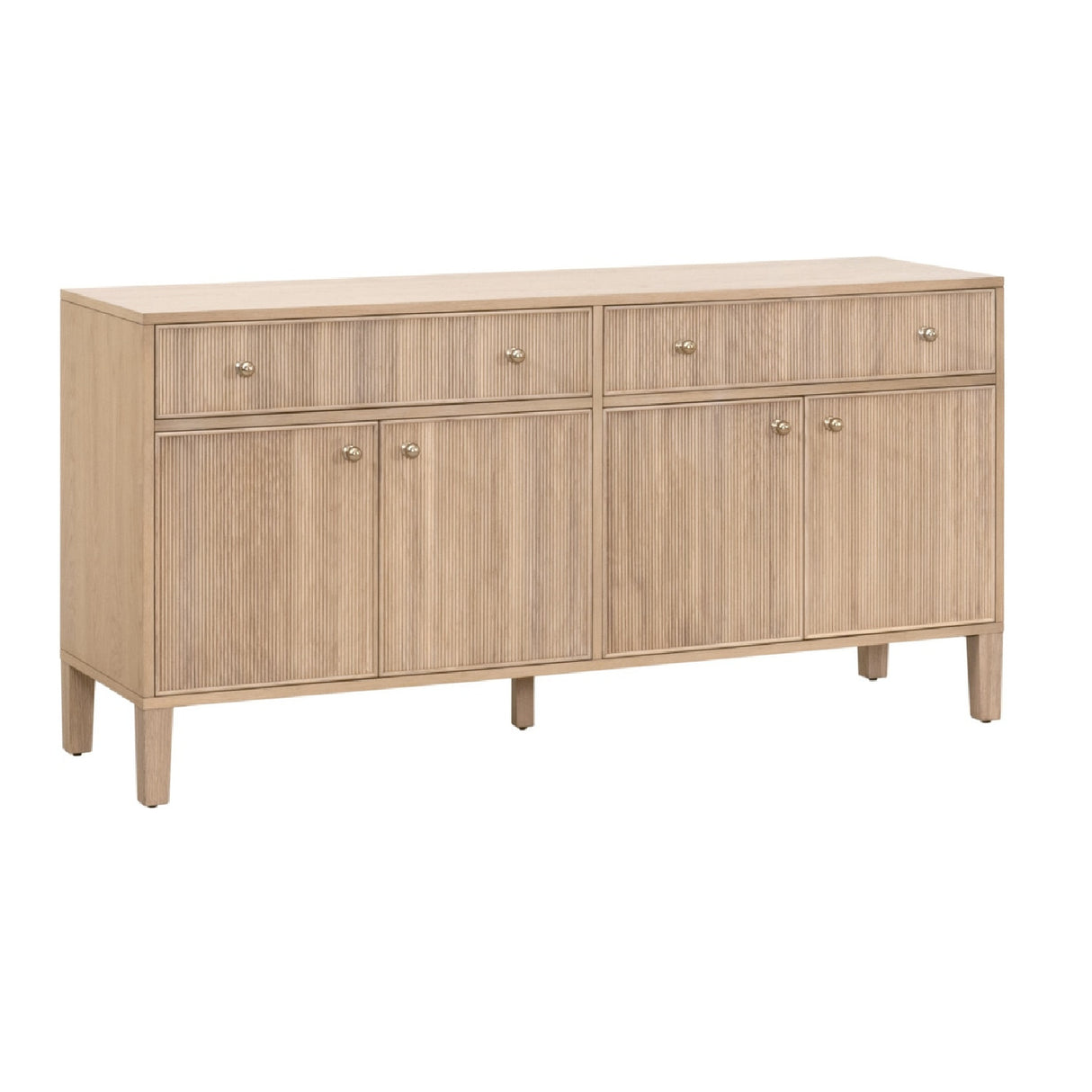   Fluted Solid Wood Media Sideboard | Oroa.com