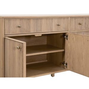   Fluted Solid Wood Media Sideboard | Oroa.com