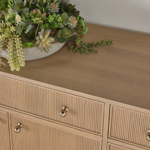   Fluted Solid Wood Media Sideboard | Oroa.com