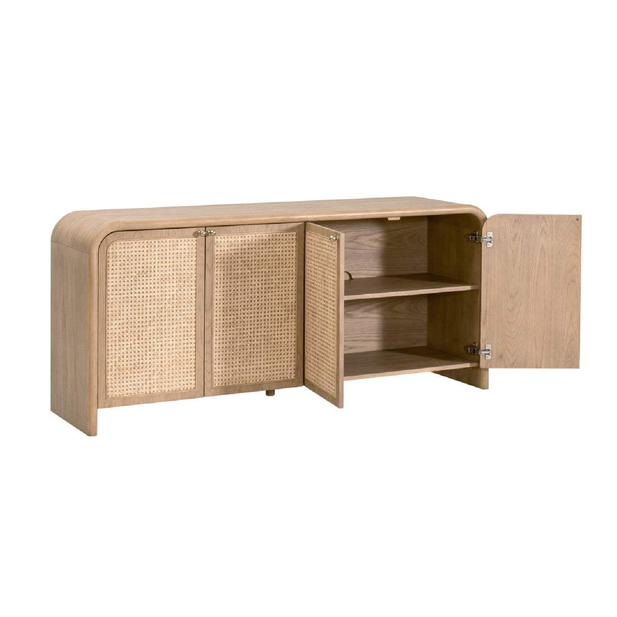   Oak Framed Cane 4-Door Sideboard | Oroa.com