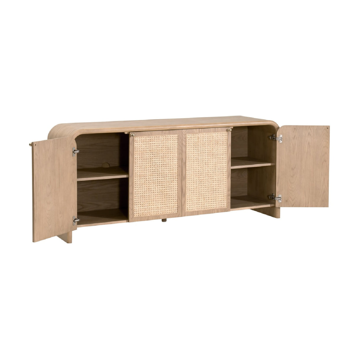  Oak Framed Cane 4-Door Sideboard | Oroa.com
