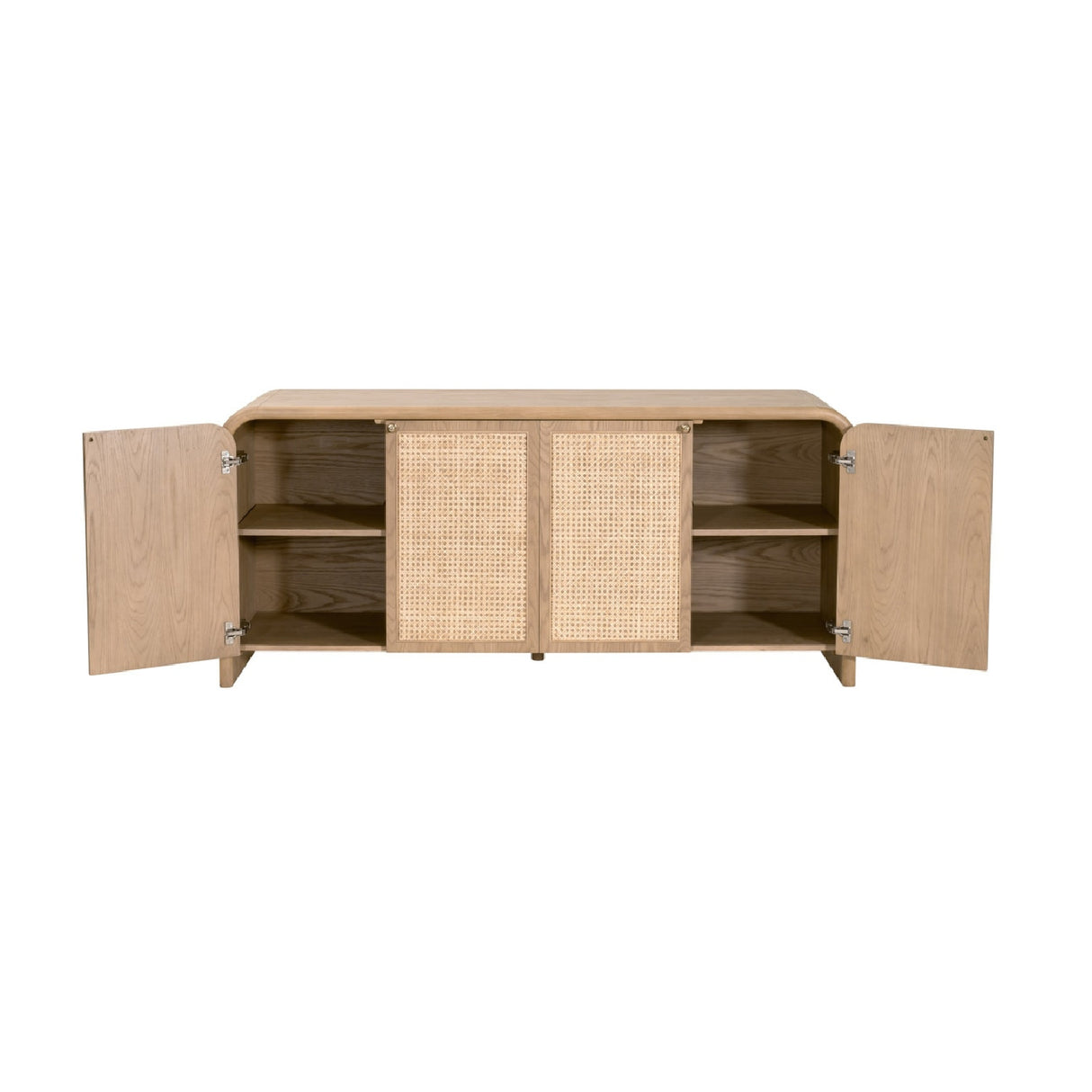   Oak Framed Cane 4-Door Sideboard | Oroa.com