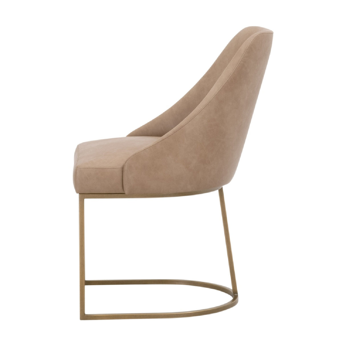   Brown Vegan Leather Dining Chairs (2) | Oroa.com
