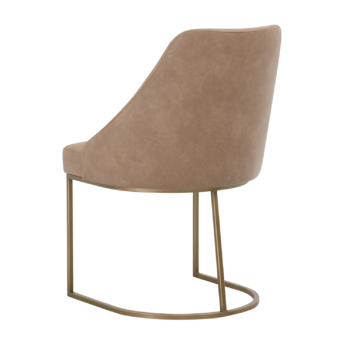   Brown Vegan Leather Dining Chairs (2) | Oroa.com