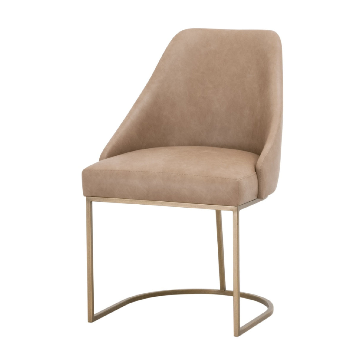   Brown Vegan Leather Dining Chairs (2) | Oroa.com