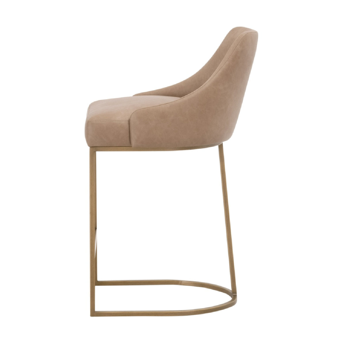   Brown Vegan Leather Counter Stools (2) | Oroa.com