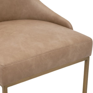   Brown Vegan Leather Counter Stools (2) | Oroa.com