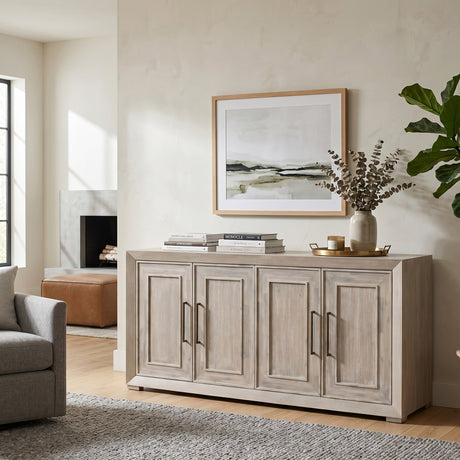  4-Door Acacia Media Sideboard | Oroa.com