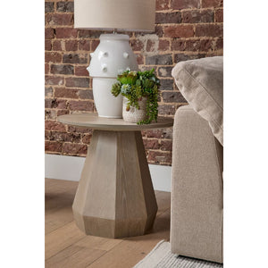   Round Wooden End Table | Oroa.com