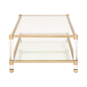   Brass Framed Glass Coffee Table | Oroa.com