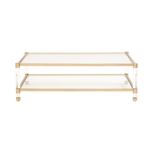   Brass Framed Glass Coffee Table | Oroa.com