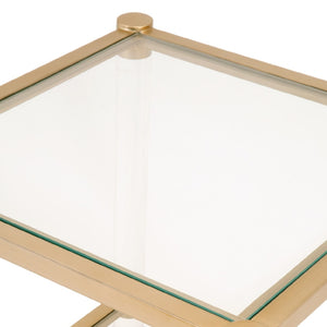   Brass Framed Glass End Table | Oroa.com