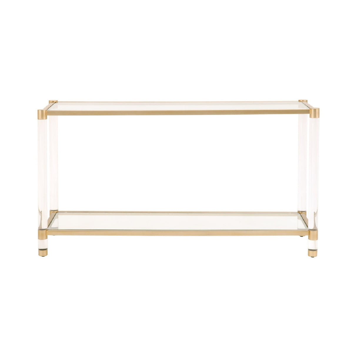   Brass Framed Glass Console Table | Oroa.com