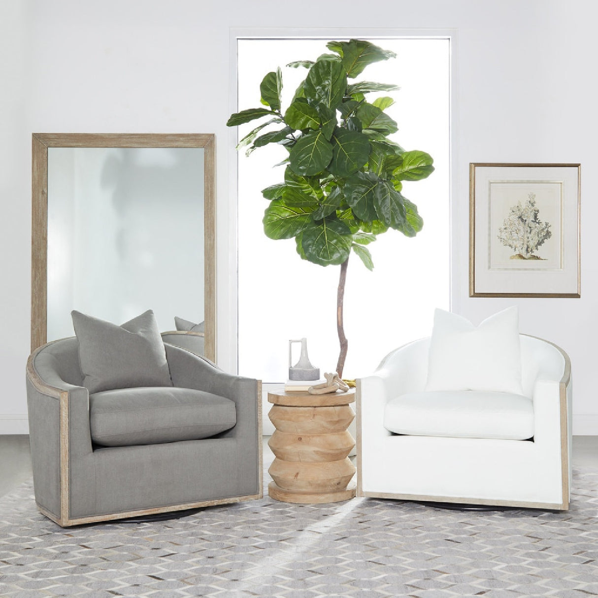   Gray Acacia Mirror | Oroa.com