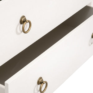   White Shagreen 6-Drawer Double Dresser | Oroa.com