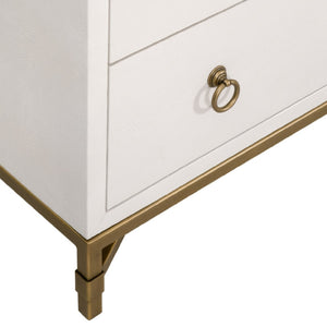   White Shagreen 6-Drawer Double Dresser | Oroa.com