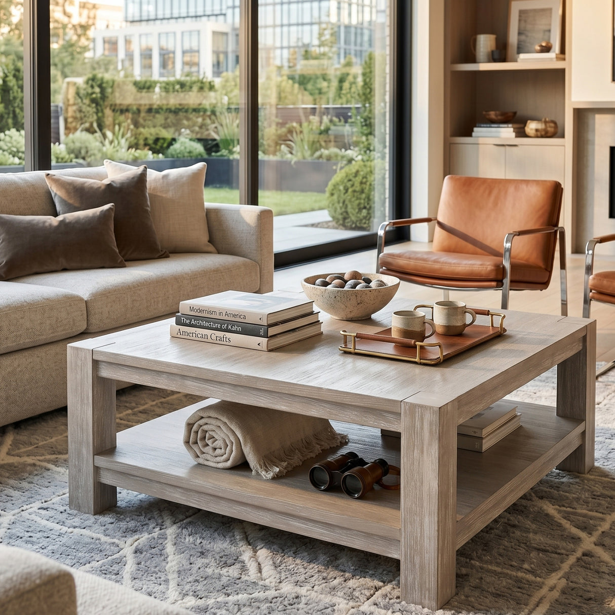   Gray Acacia Wooden Coffee Table | Oroa.com
