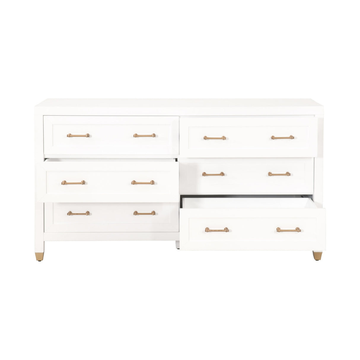   White 6-Drawer Double Dresser | Oroa.com