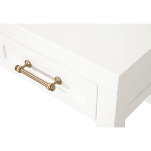   White Wooden 3-Drawer Desk | Oroa.com