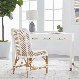   White Wooden 3-Drawer Desk | Oroa.com