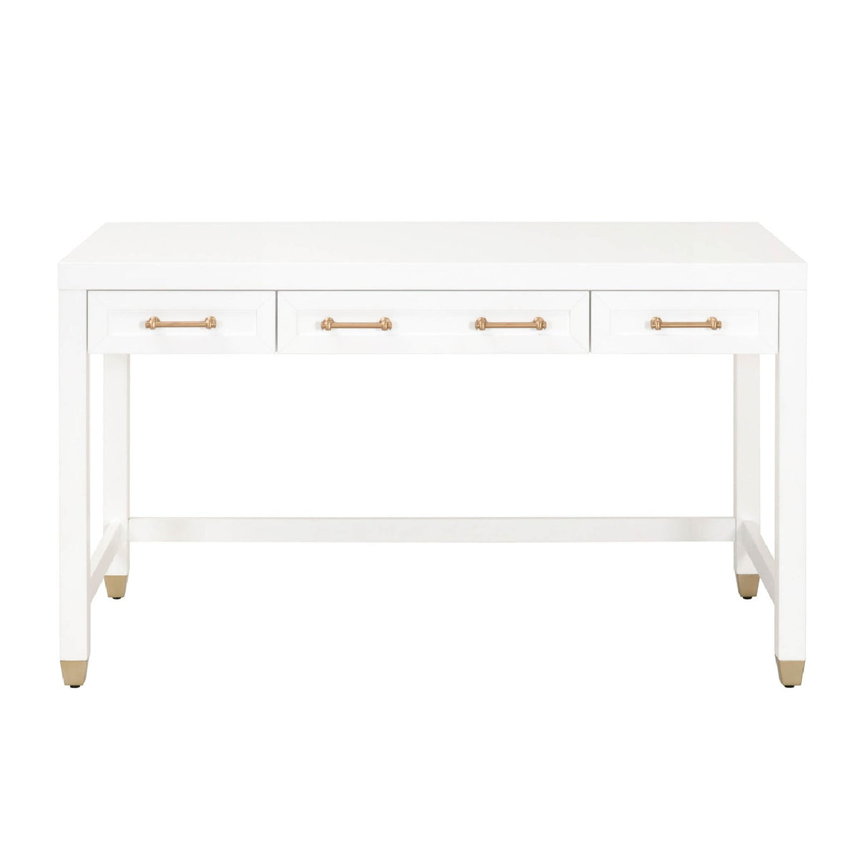   White Wooden 3-Drawer Desk | Oroa.com