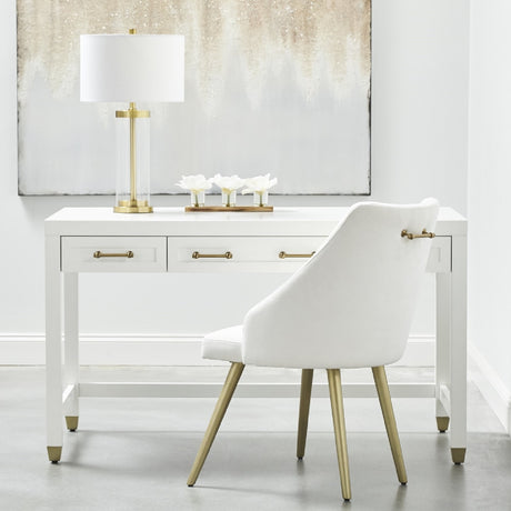  White Wooden 3-Drawer Desk | Oroa.com