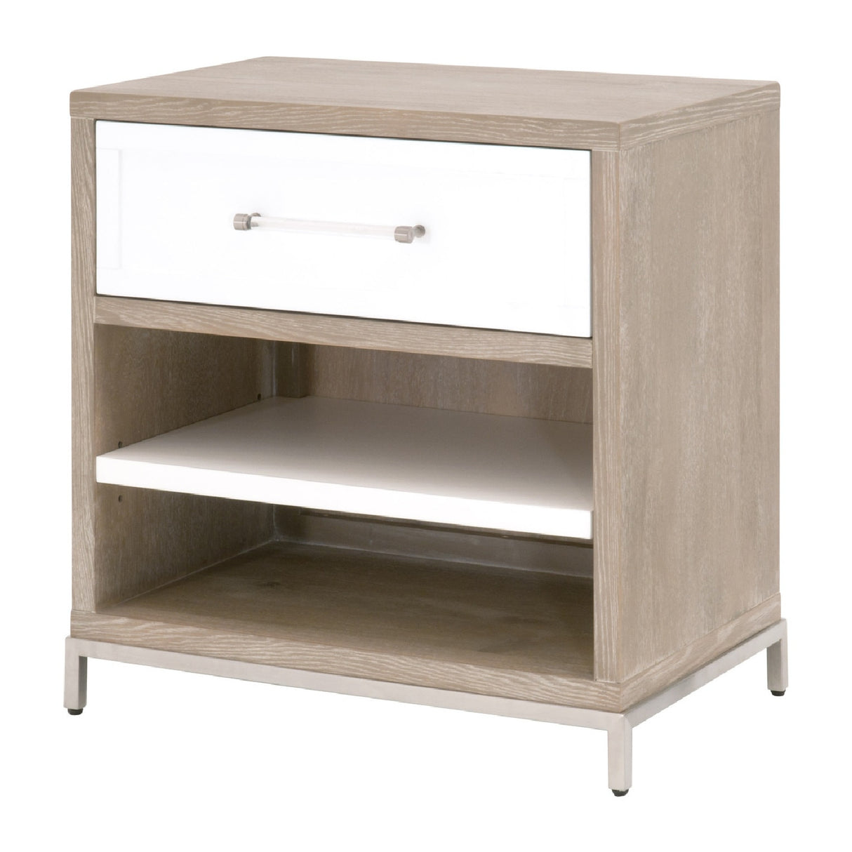   Gray Acacia 1-Drawer Nightstand | Oroa.com